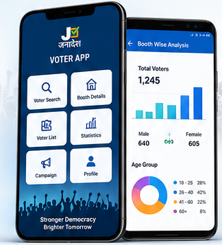 Janadesh Voter App and Booth Wise Analysis screens